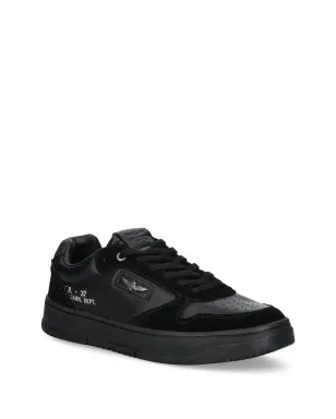 Aeronautica Militare パーフォレーテッド パネルド スニーカー - ブラック - サムネイル2