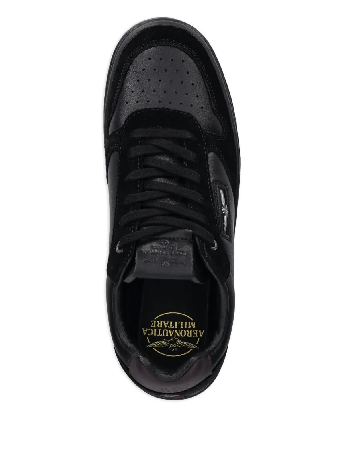 Aeronautica Militare パーフォレーテッド パネルド スニーカー - ブラック - 画像3