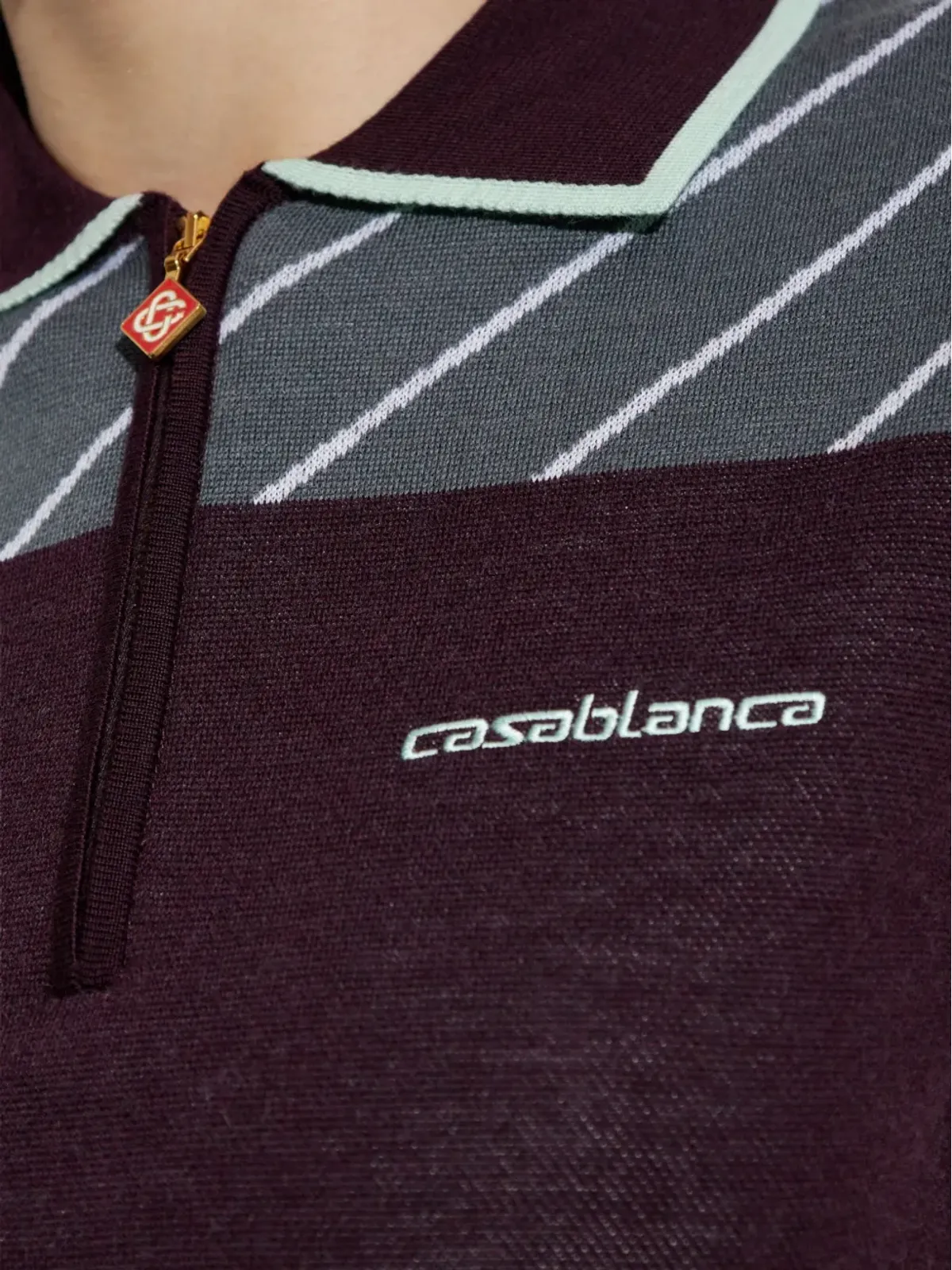 Casablanca ストライプポロドレス - 画像5