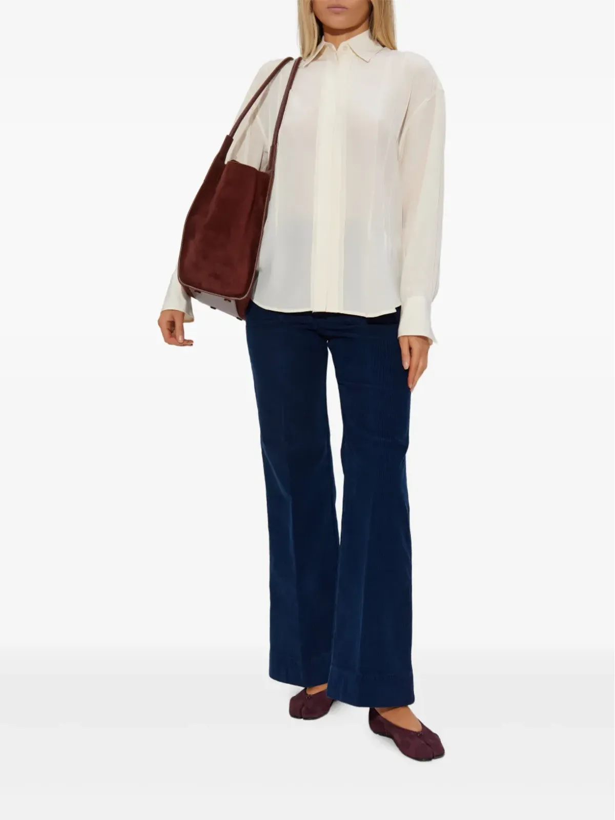 Victoria Beckham プリーツディテール シルクシャツ - 画像2