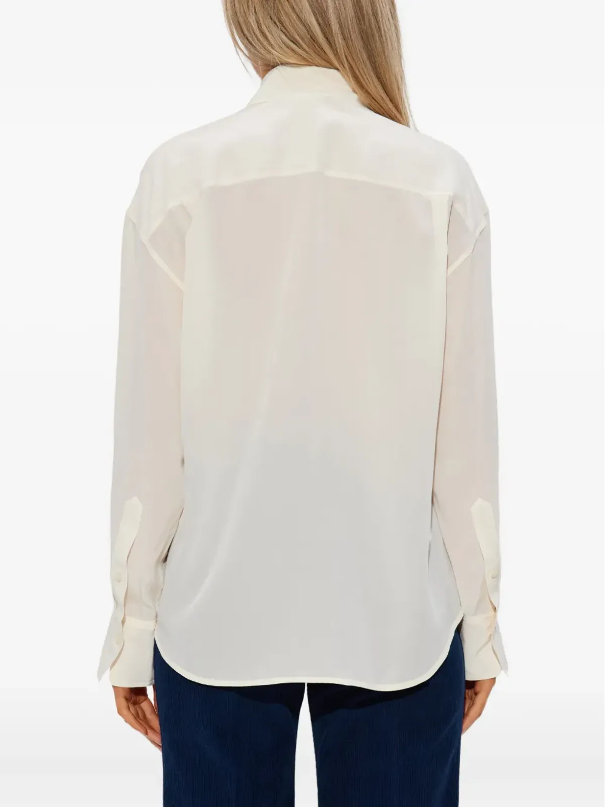 Victoria Beckham プリーツディテール シルクシャツ - 画像4