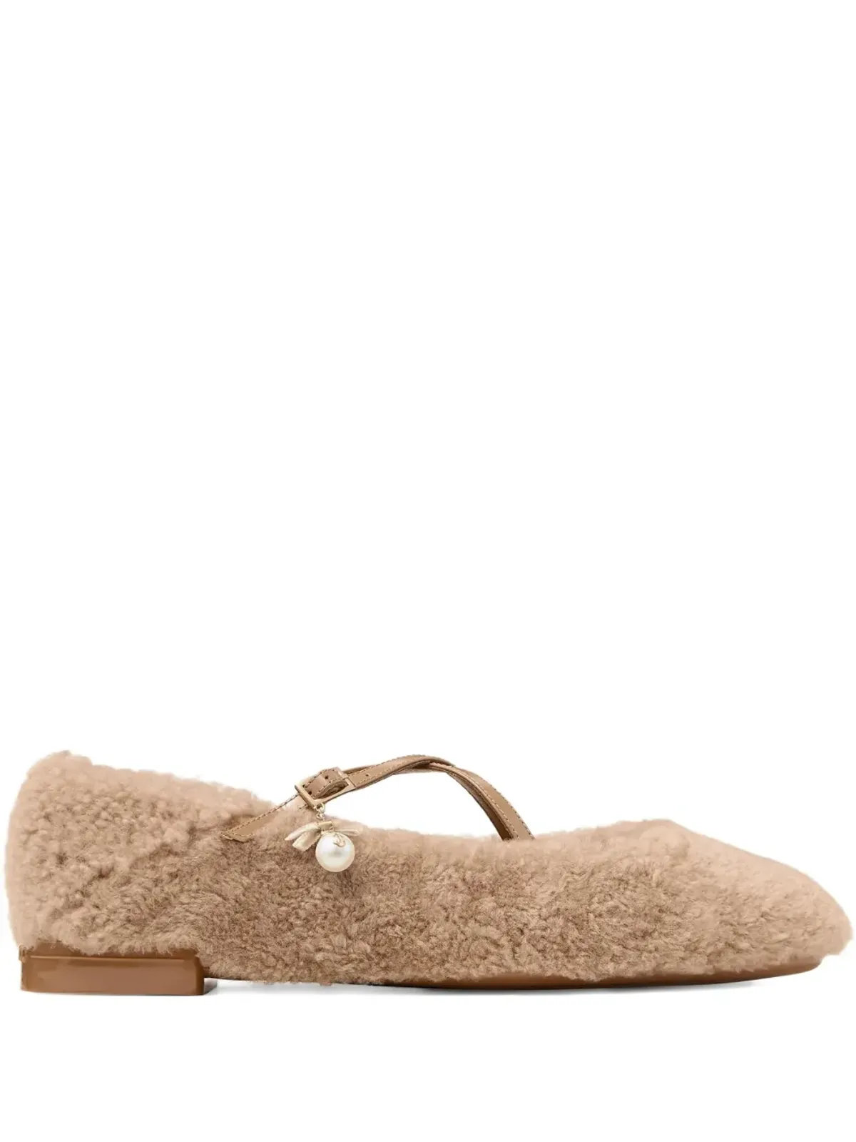 Jimmy Choo シアリング クロスストラップ バレリーナフラット - 画像1