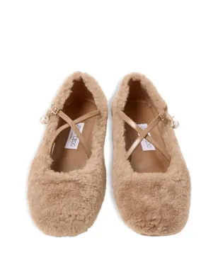 Jimmy Choo シアリング クロスストラップ バレリーナフラット - サムネイル4