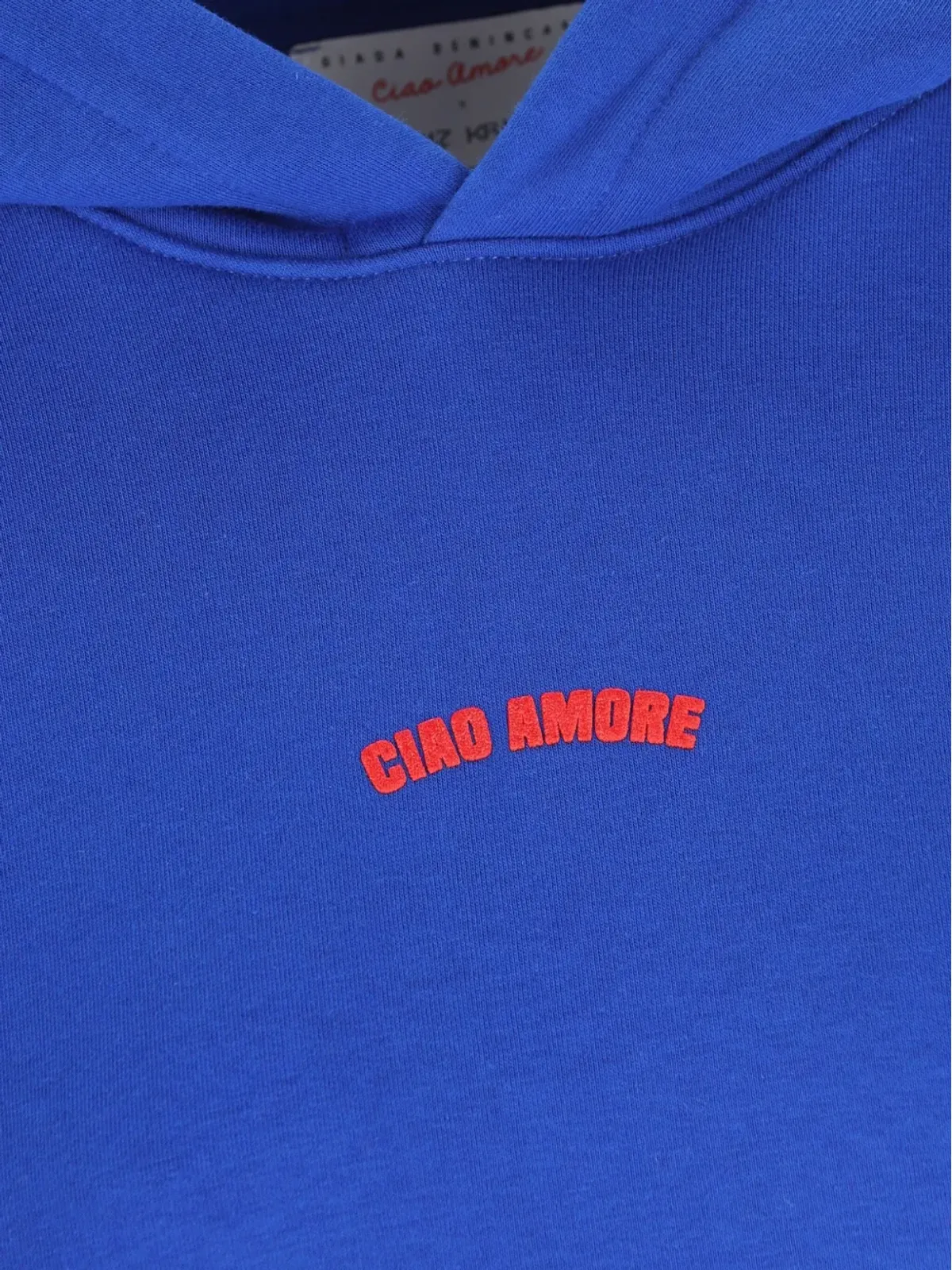 Giada Benincasa Ciao Amore 刺繍フーディ ブルー - 画像3