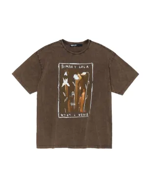 Bimba y Lola グラフィックプリント コットンTシャツ - Brown - サムネイル1