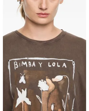 Bimba y Lola グラフィックプリント コットンTシャツ - Brown - サムネイル5