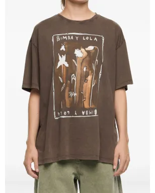 Bimba y Lola グラフィックプリント コットンTシャツ - Brown - サムネイル3