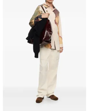 Bimba y Lola abstract-print crinkled shirt - Neutrals - サムネイル2