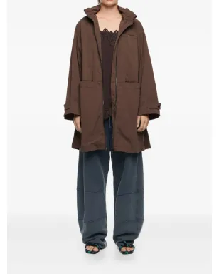 Bimba y Lola フード付きジップアップコート - ブラウン - サムネイル2