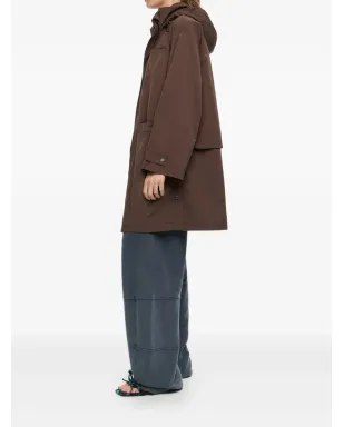 Bimba y Lola フード付きジップアップコート - ブラウン - サムネイル3