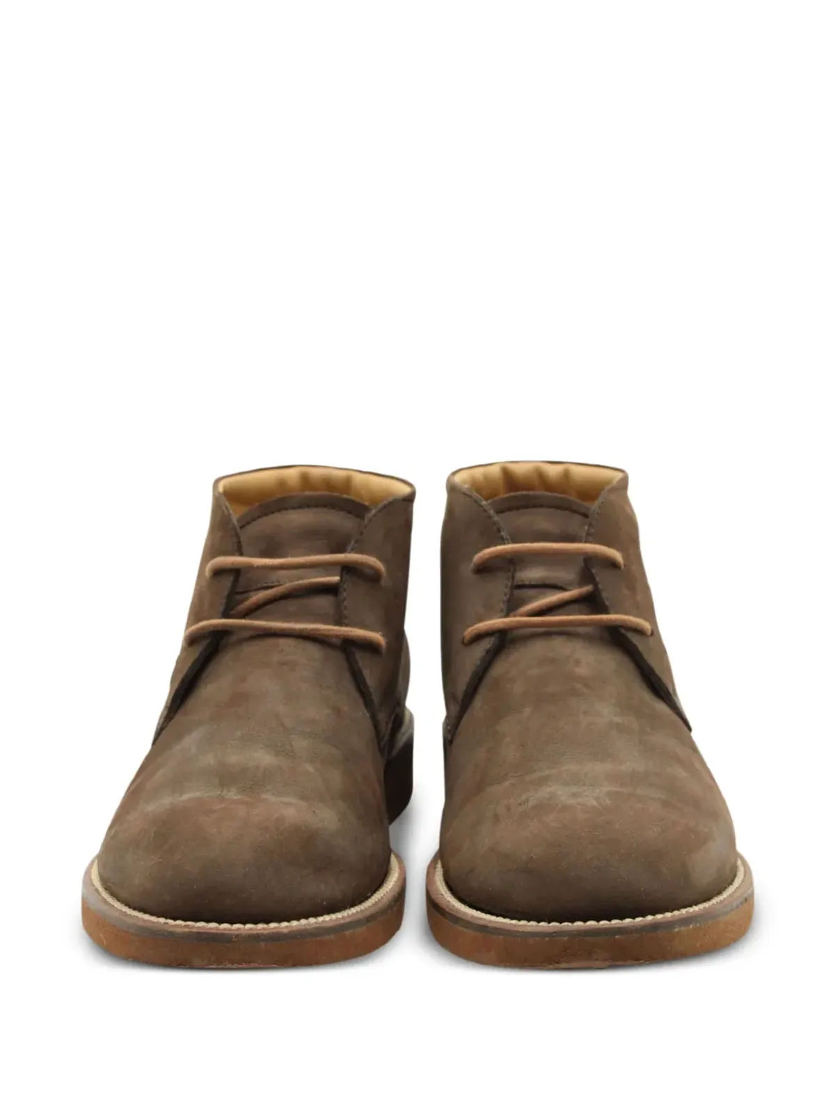 Tod's Vintage ブラウンのスエード レースアップ ブーツ - 画像2