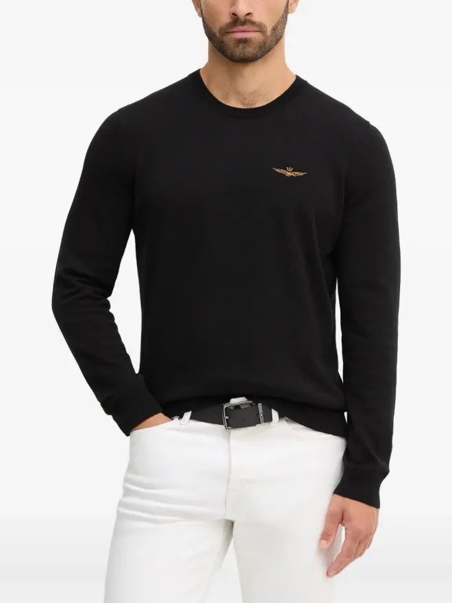 Aeronautica Militare Aeronautica Militare ロゴ刺繍クルーネックセーターの商品画像