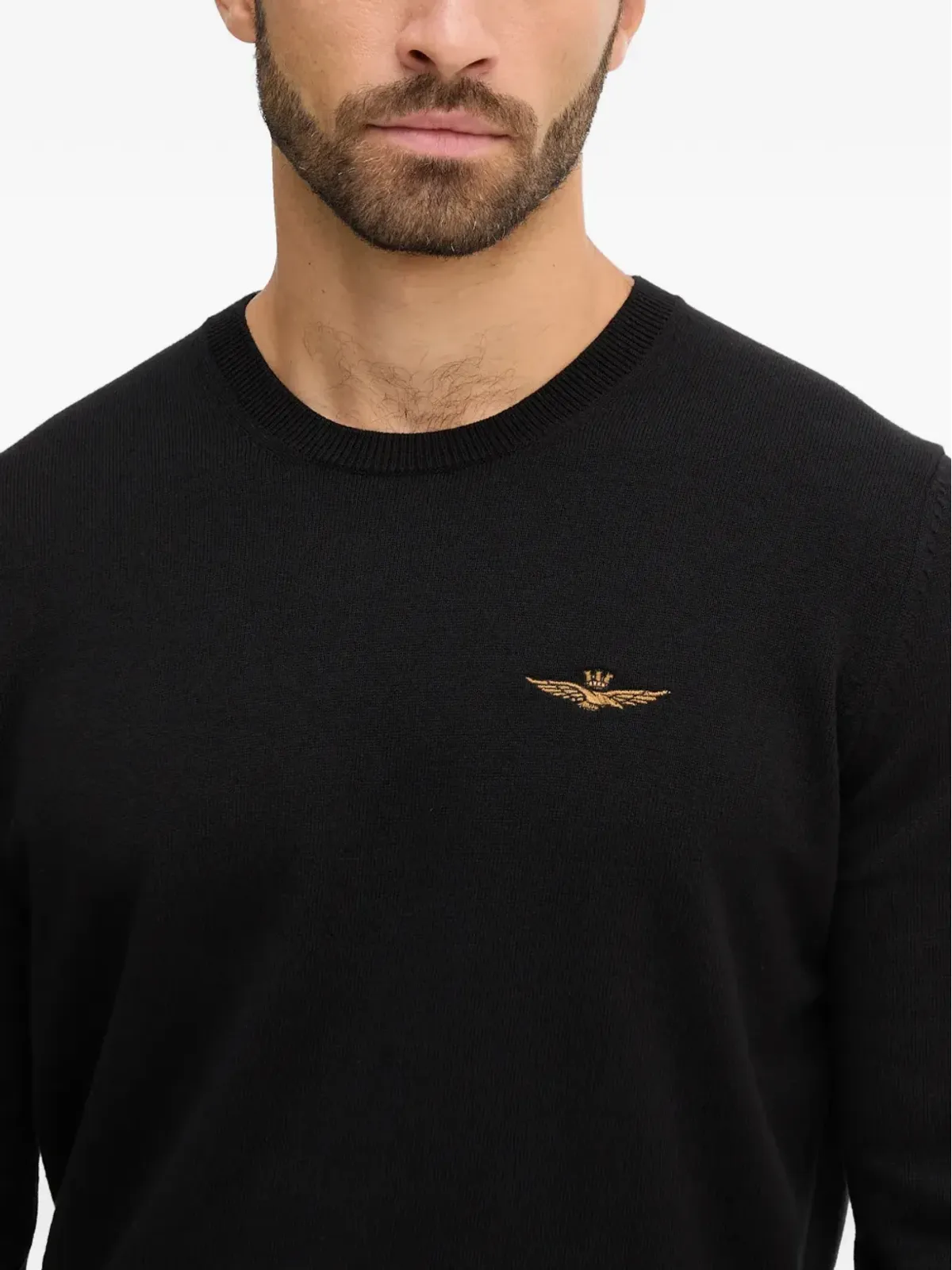 Aeronautica Militare ロゴ刺繍クルーネックセーター - 画像4