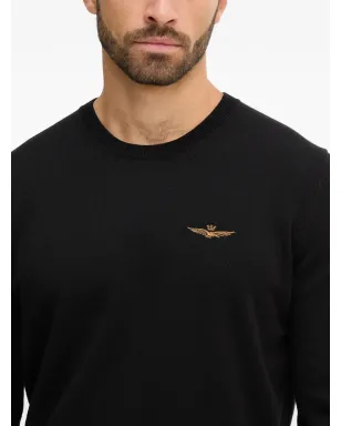 Aeronautica Militare ロゴ刺繍クルーネックセーター - サムネイル4
