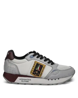 Aeronautica Militare embroidered patch sneakers - Grey - サムネイル1