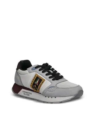 Aeronautica Militare embroidered patch sneakers - Grey - サムネイル2