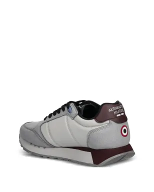 Aeronautica Militare embroidered patch sneakers - Grey - サムネイル4