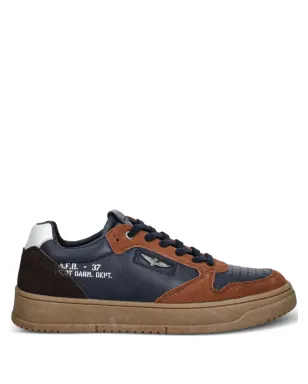 Aeronautica Militare lace-up panelled sneakers - Blue - サムネイル1