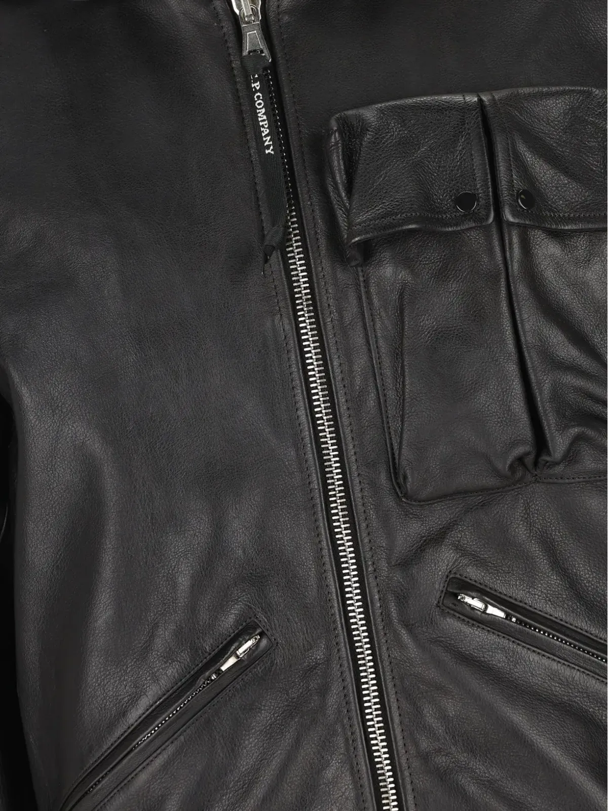 C.P. Company goggle-detail leather jacket - 画像3