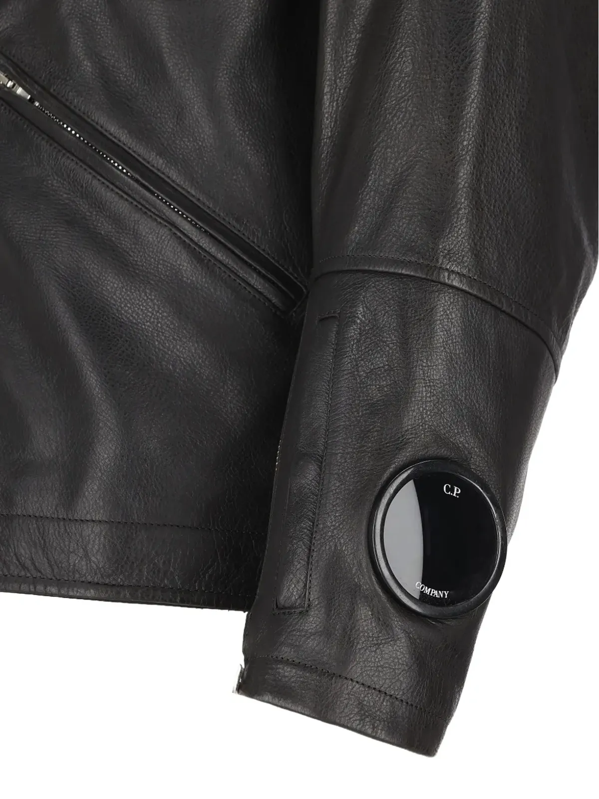 C.P. Company goggle-detail leather jacket - 画像4