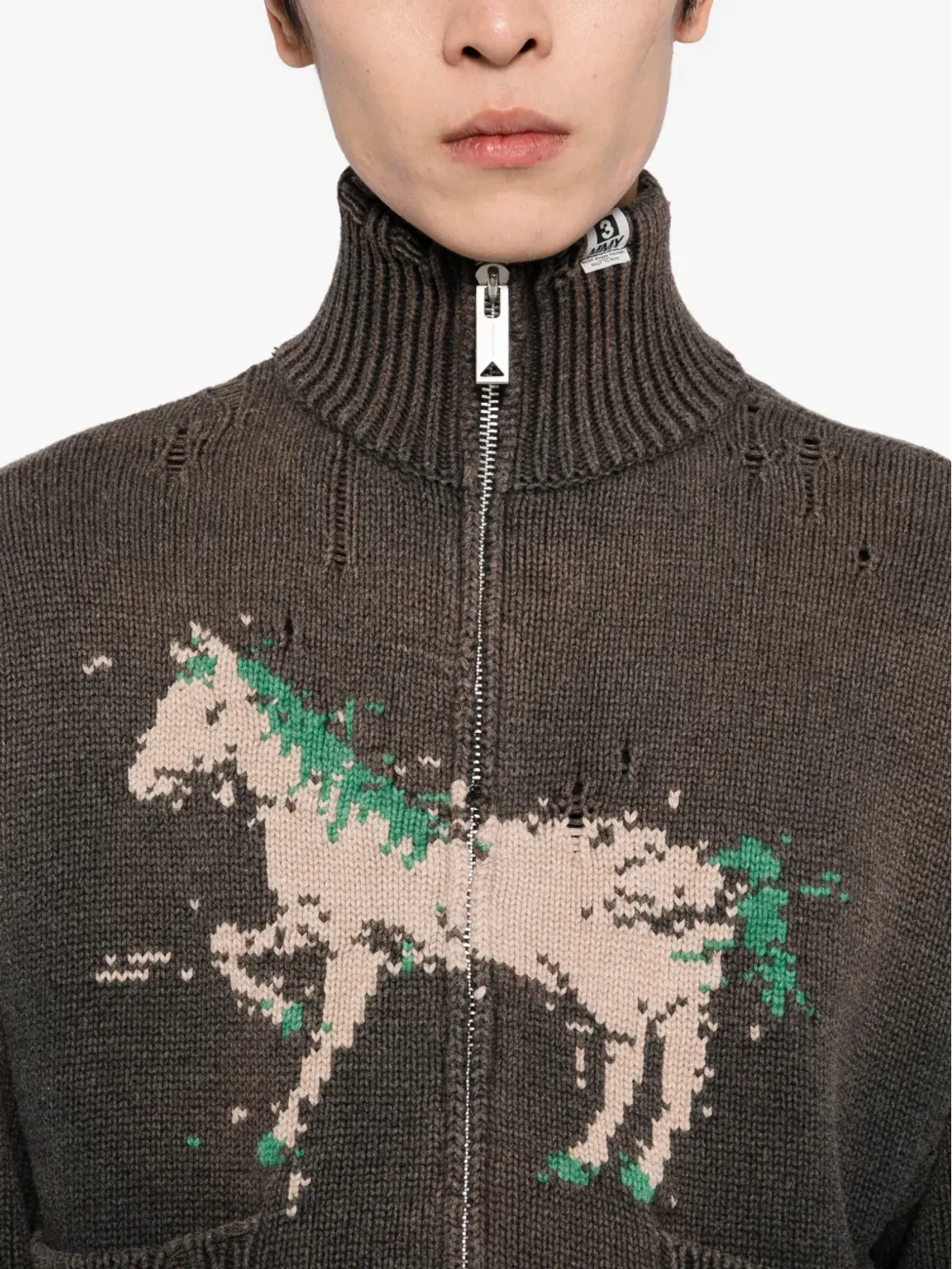 Maison MIHARA YASUHIRO 馬刺繍入りカーディガン - 画像5