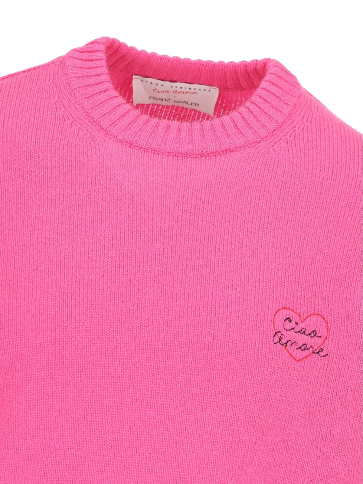 Giada Benincasa ハート刺繍カシミヤセーター - 画像3