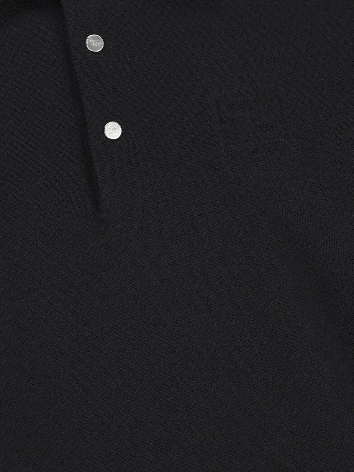 FENDI embossed-logo piqué polo shirt - Blue - 画像3