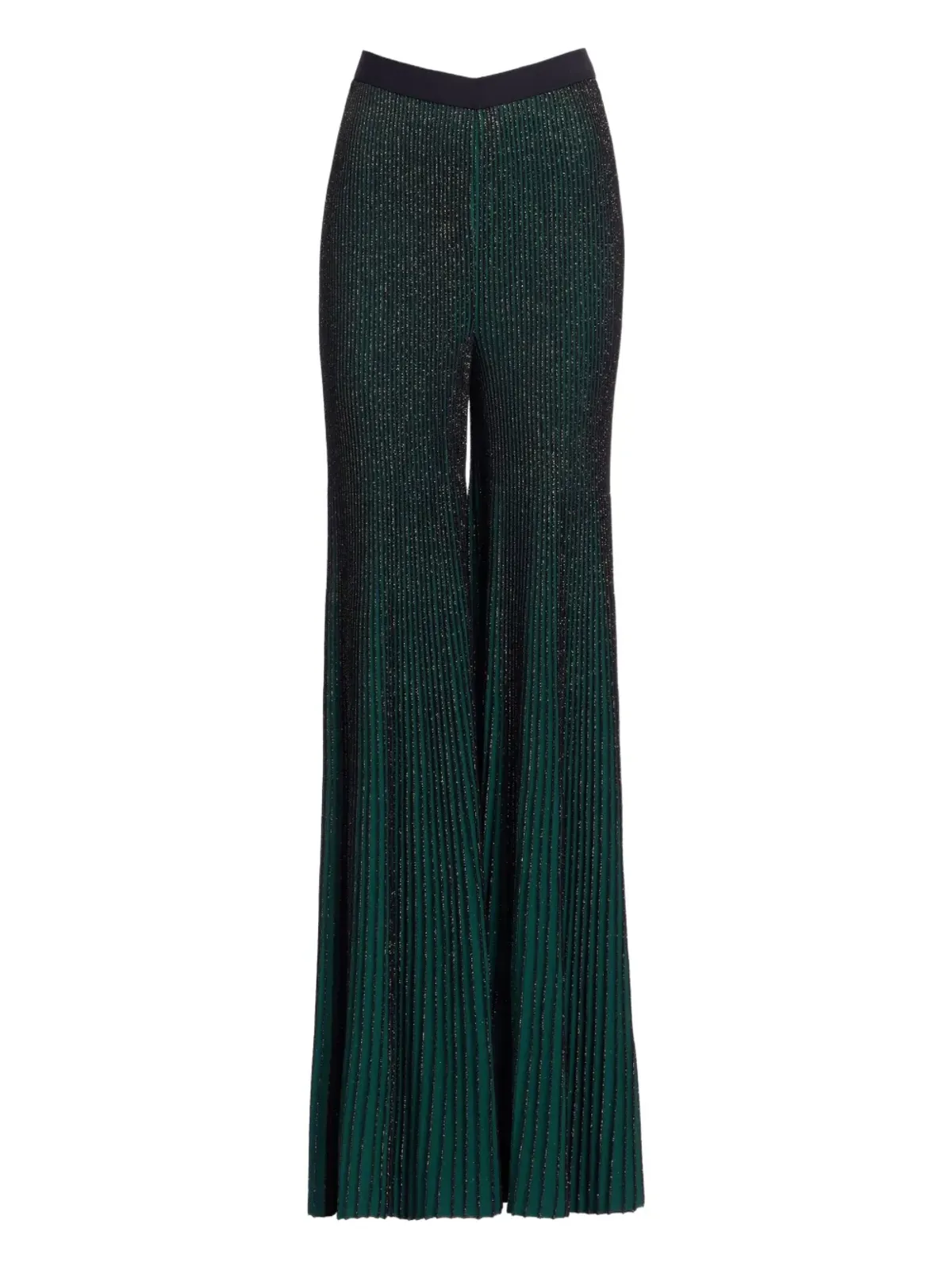Elie Saab メタリックパンツ - グリーン - 画像1