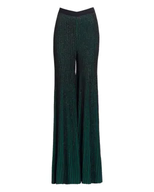 Elie Saab メタリックパンツ - グリーン - サムネイル1