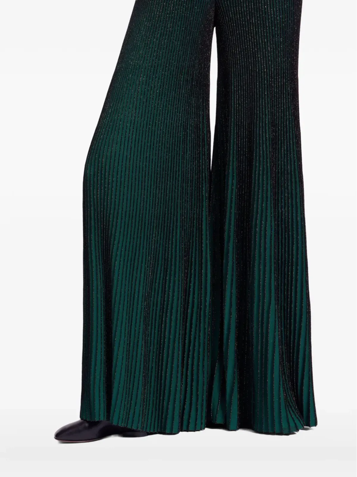 Elie Saab メタリックパンツ - グリーン - 画像5