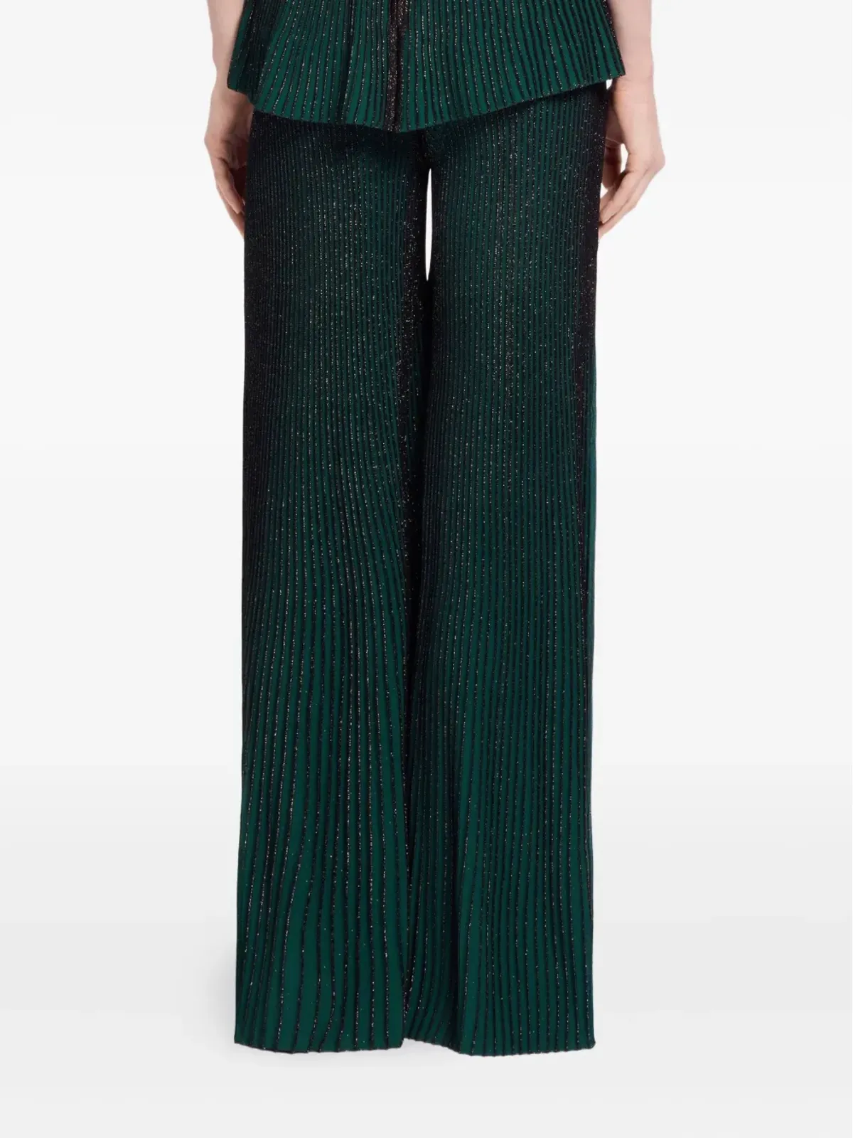 Elie Saab メタリックパンツ - グリーン - 画像4