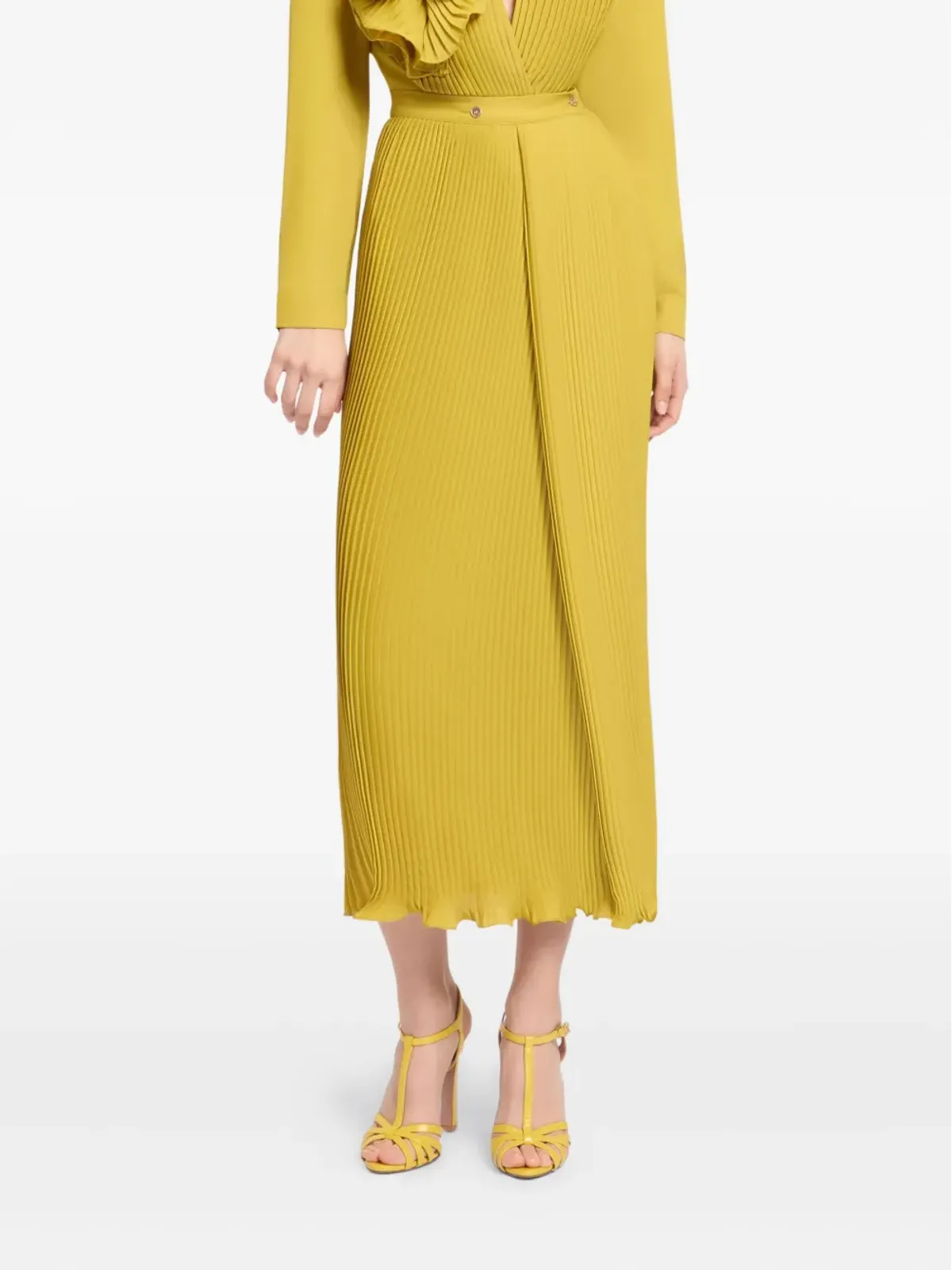 Elie Saab プリーツシフォン スカート - 画像1