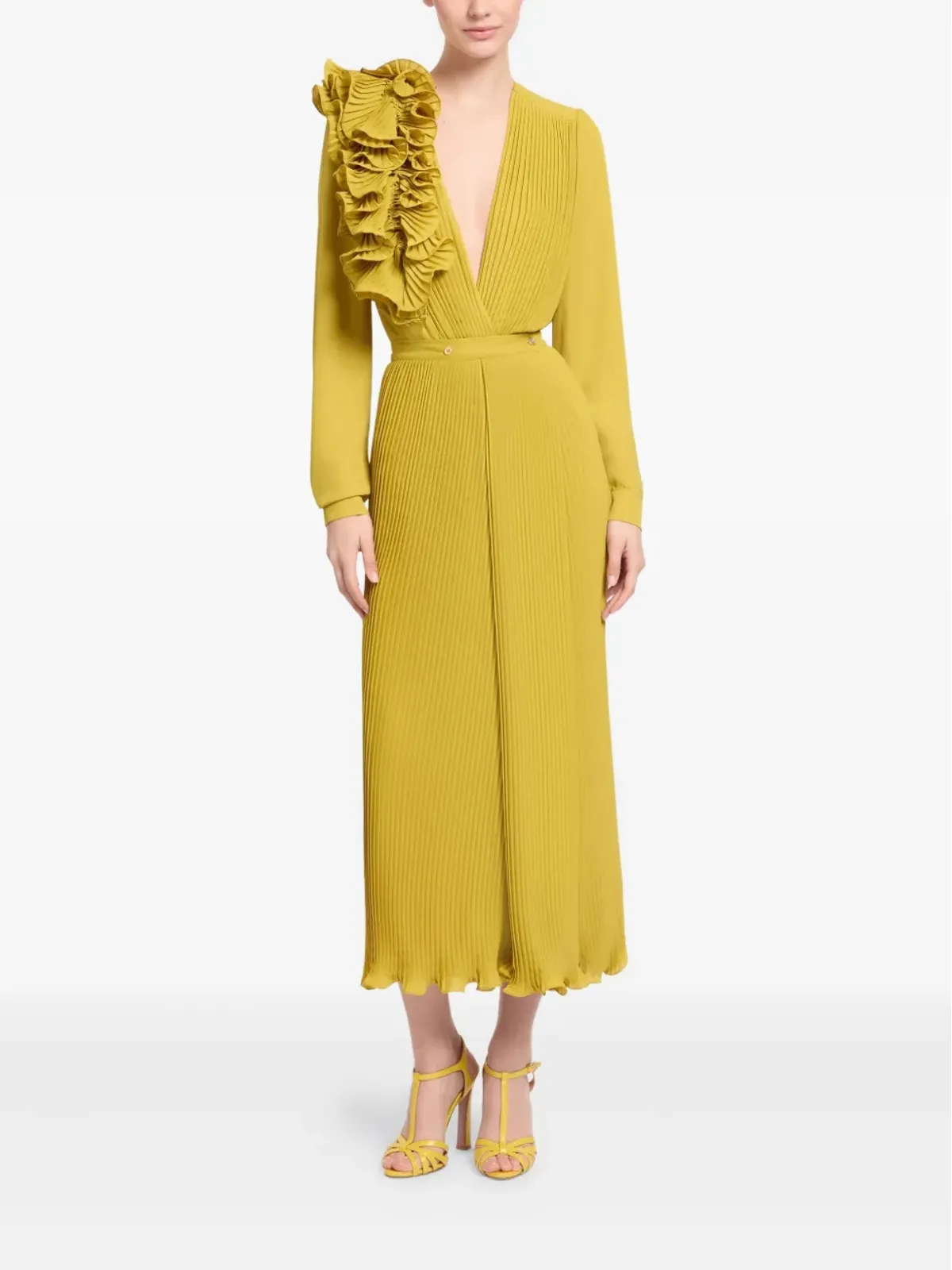 Elie Saab プリーツシフォン スカート - 画像2