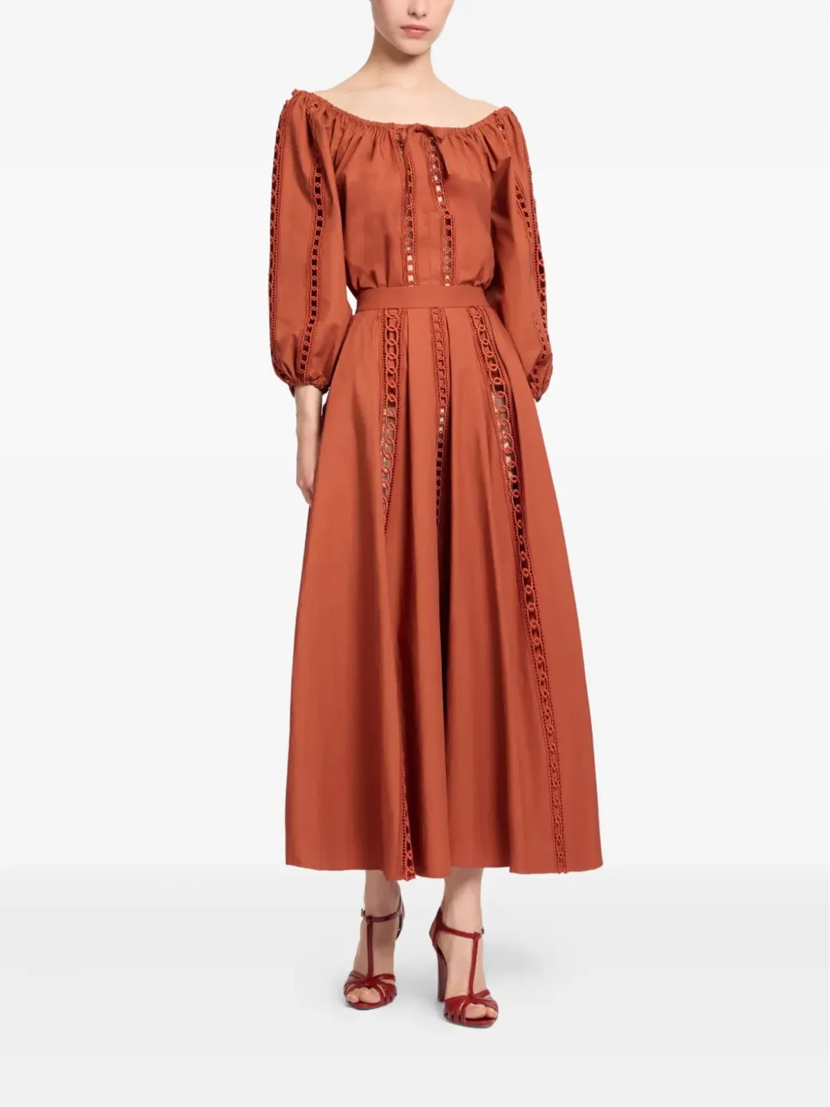 Elie Saab コットンミディスカート - 画像2