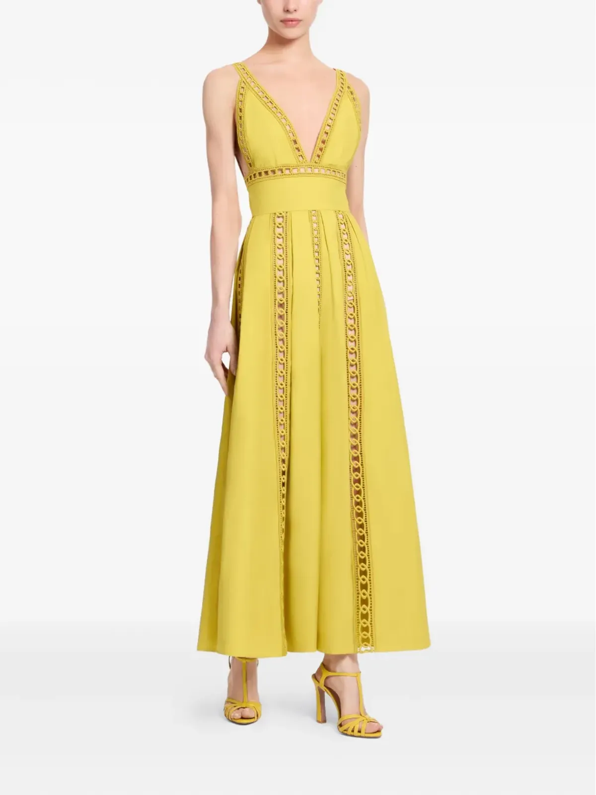 Elie Saab Vネック ミディドレス - 画像2