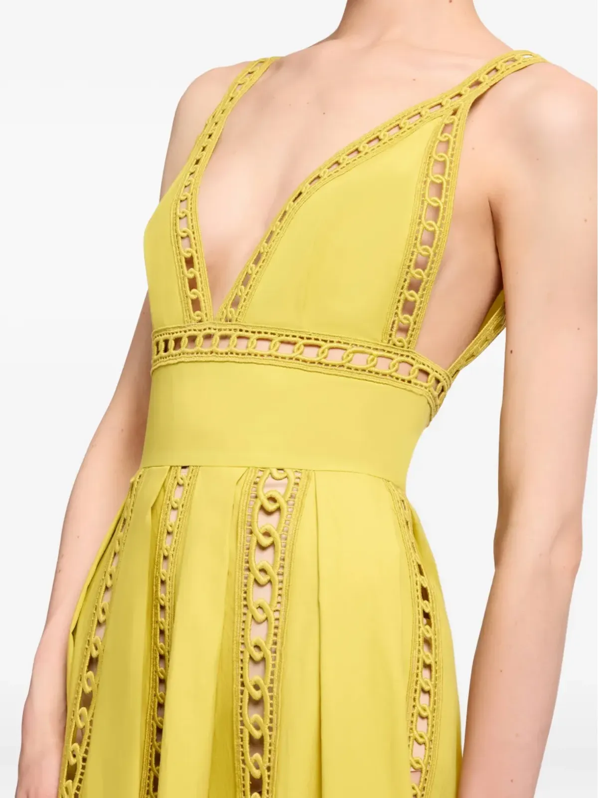 Elie Saab Vネック ミディドレス - 画像3
