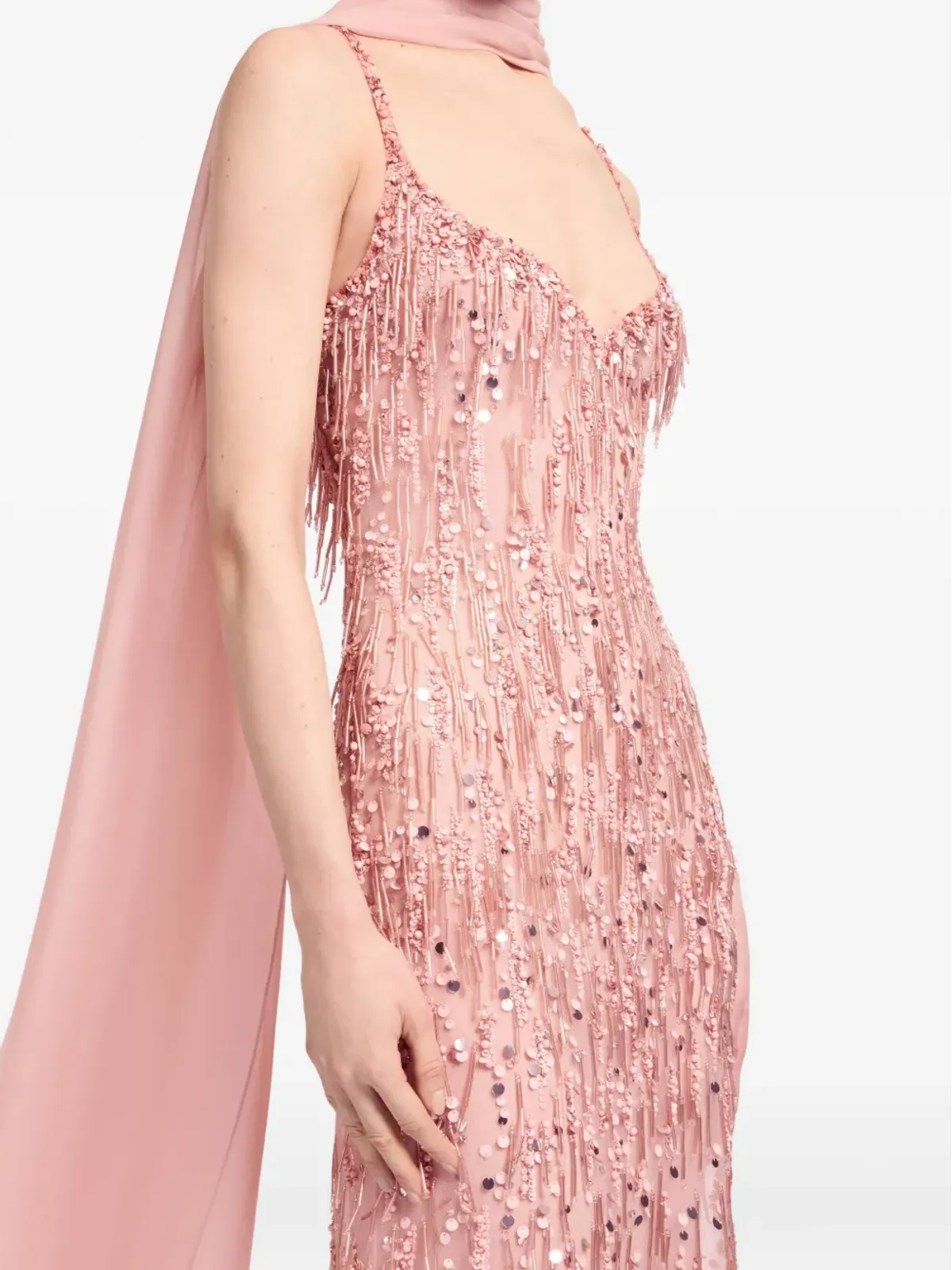 Elie Saab ビーズ装飾マキシドレス - 画像4