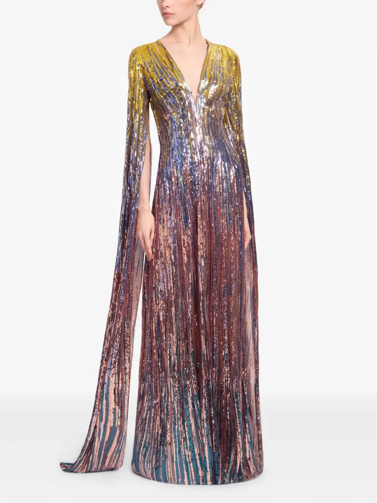 Elie Saab スパンコール付きマキシドレス - 画像2