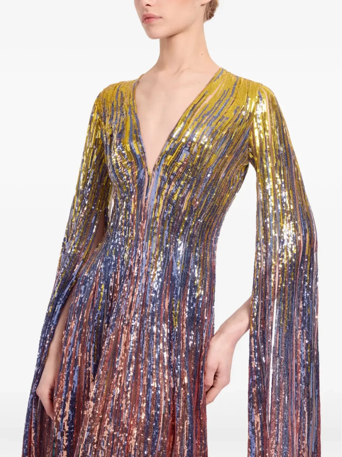 Elie Saab スパンコール付きマキシドレス - 画像4