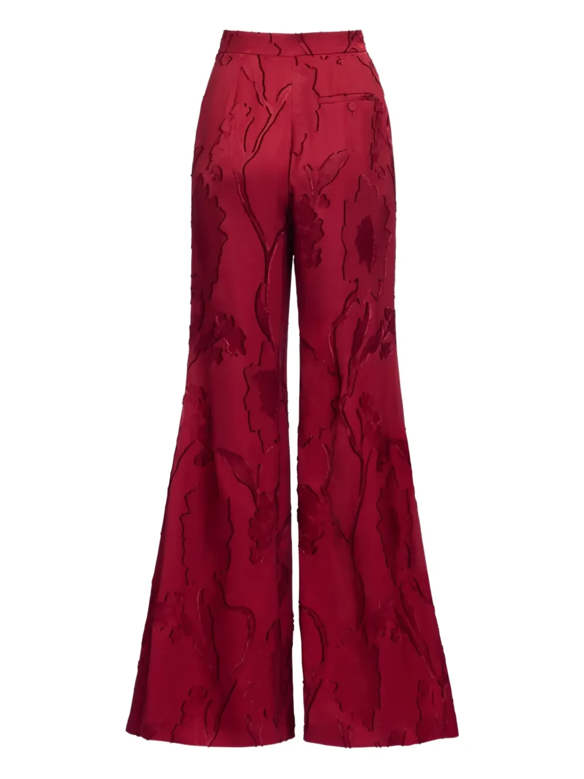 Elie Saab ポケット付きジャカードパンツ - レッド - 画像3