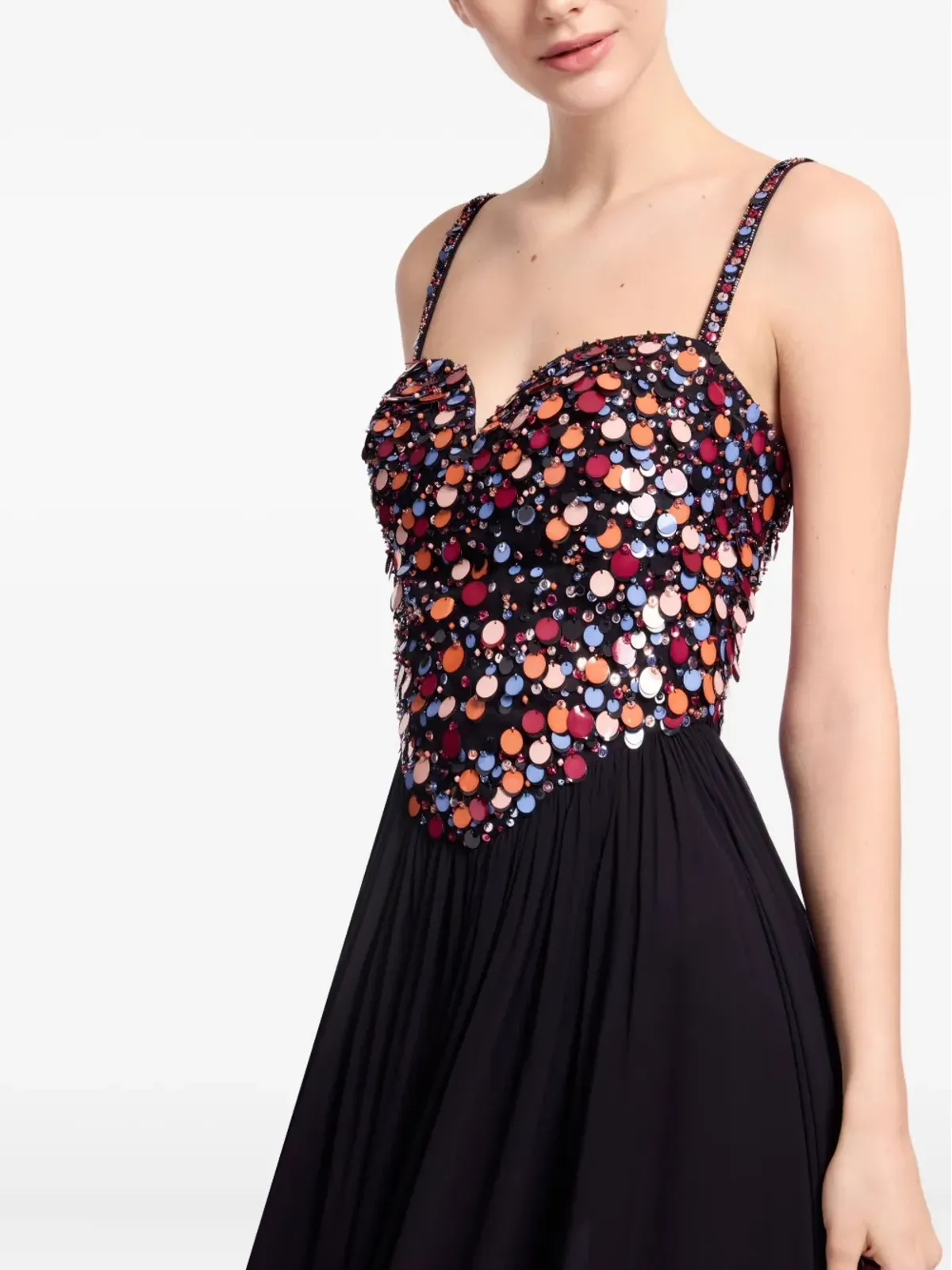 Elie Saab スパンコール装飾マキシドレス - ブラック - 画像3