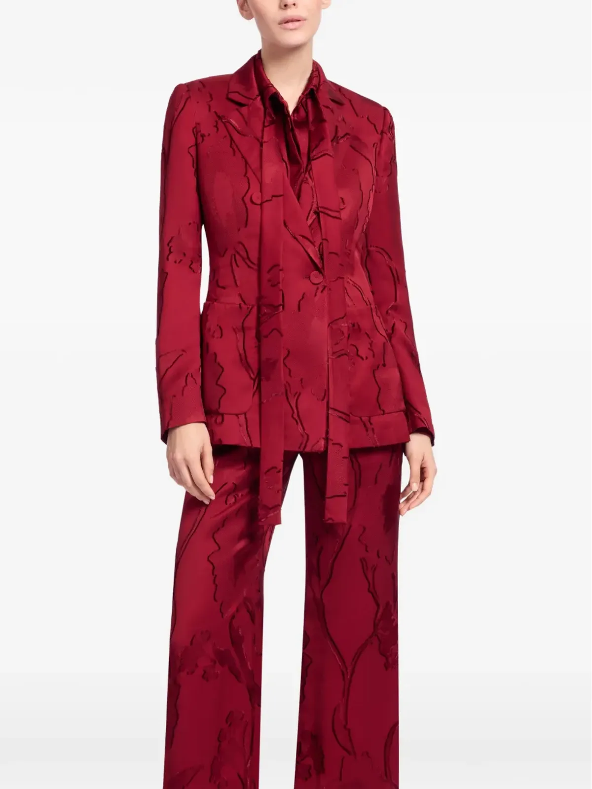 Elie Saab ジャカード ダブルブレスト ブレザー - 画像3