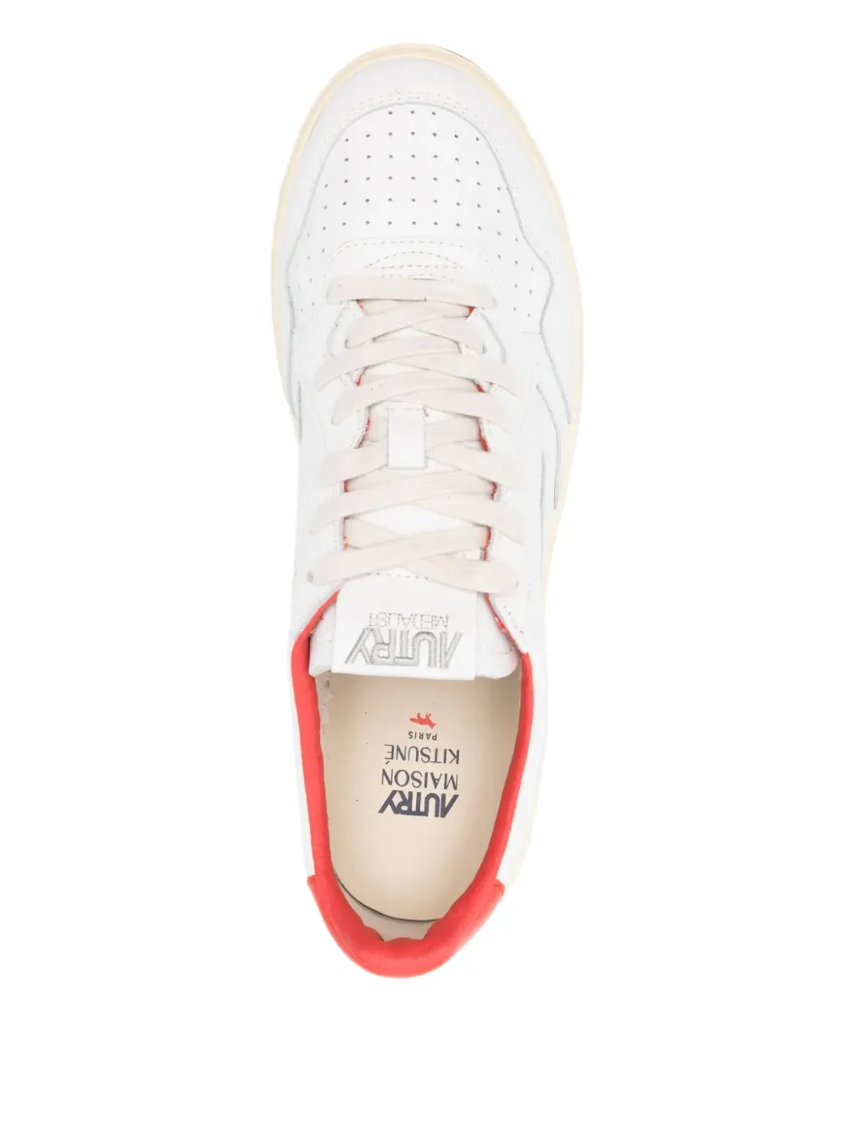 Maison Kitsuné x Autry メダリスト スニーカー ホワイト - 画像4