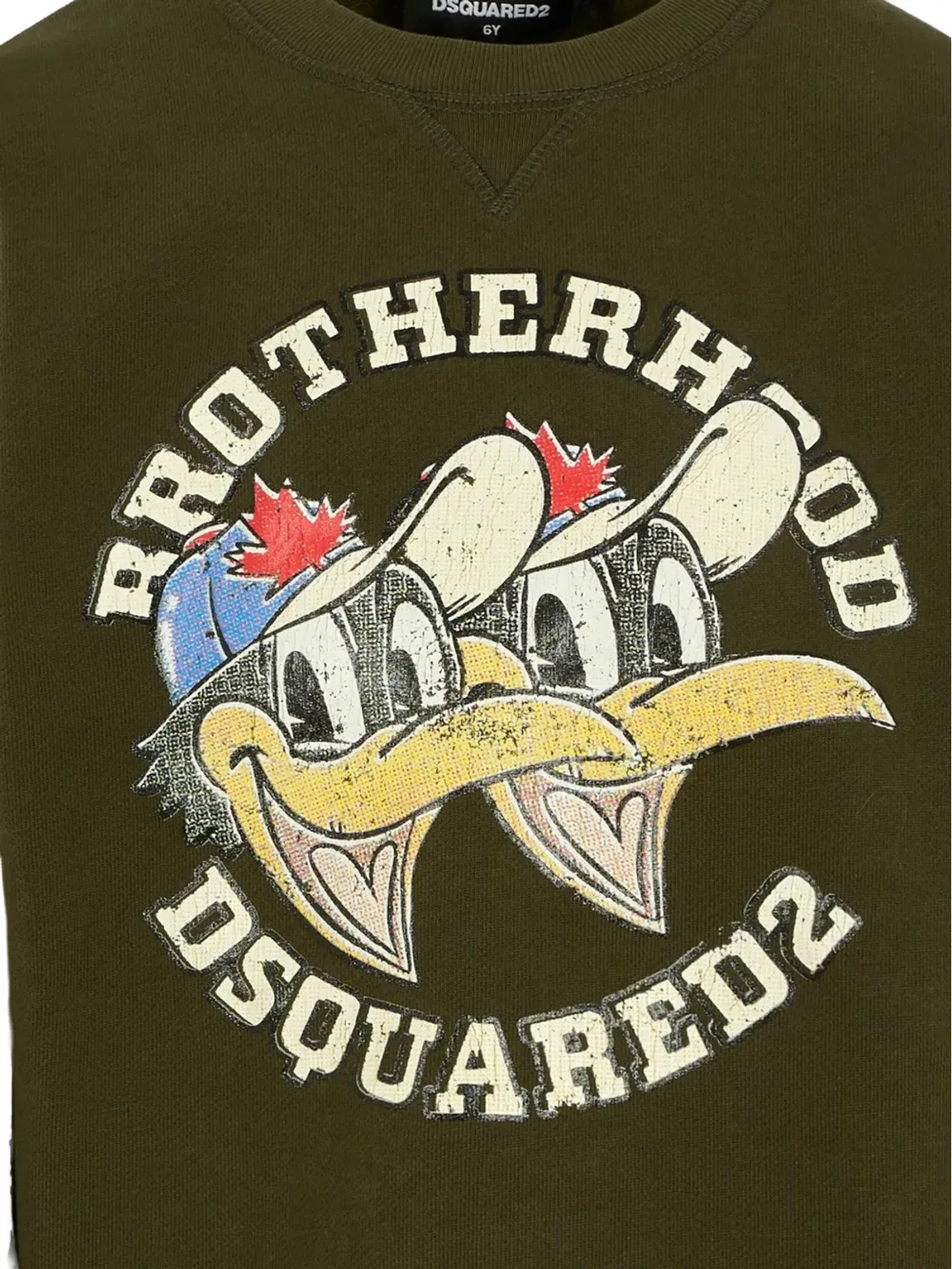 DSQUARED2 KIDS Brotherhoodプリント コットン スウェットシャツ - 画像3
