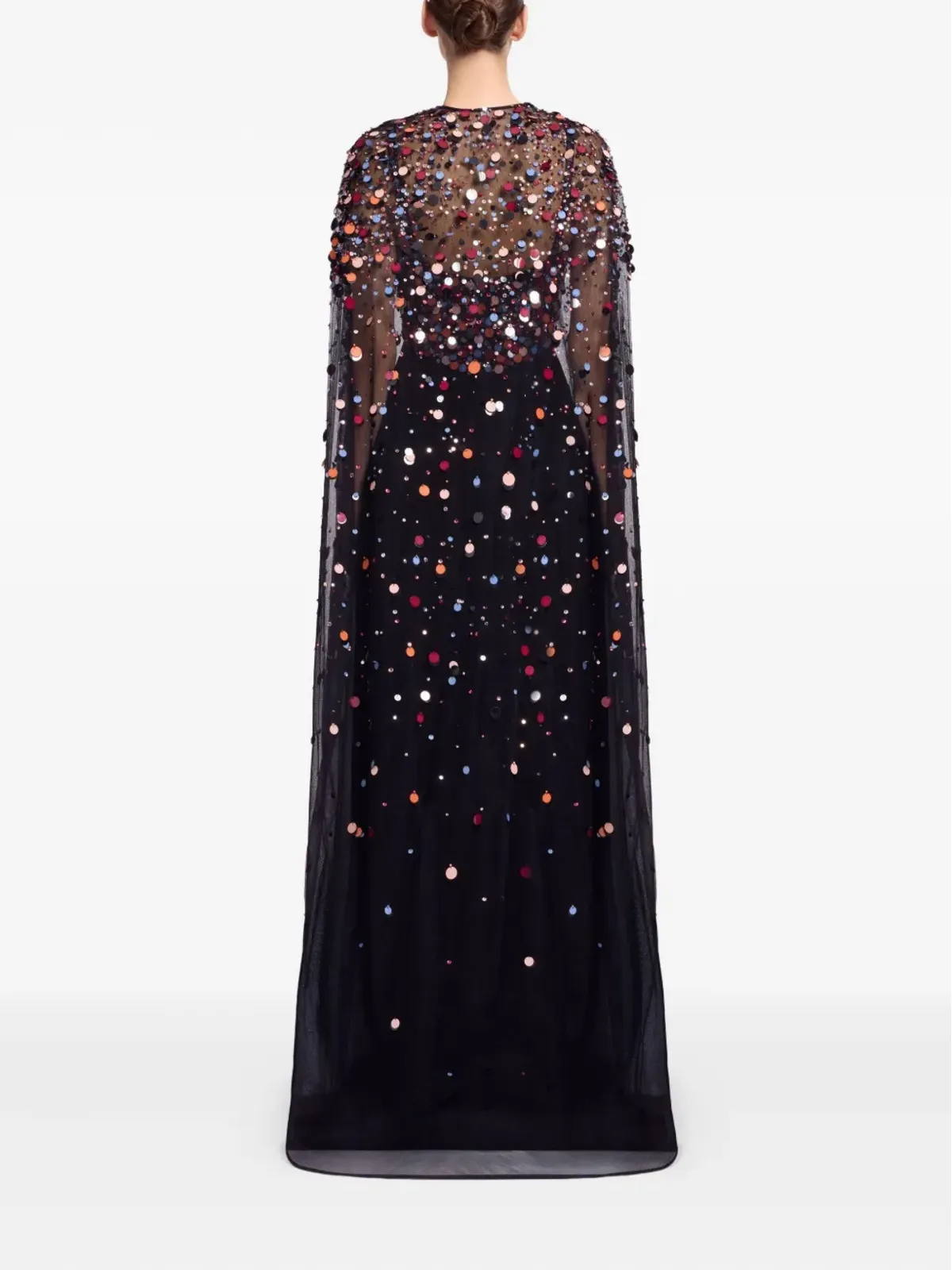 Elie Saab スパンコール装飾のケープ - ブラック - 画像2