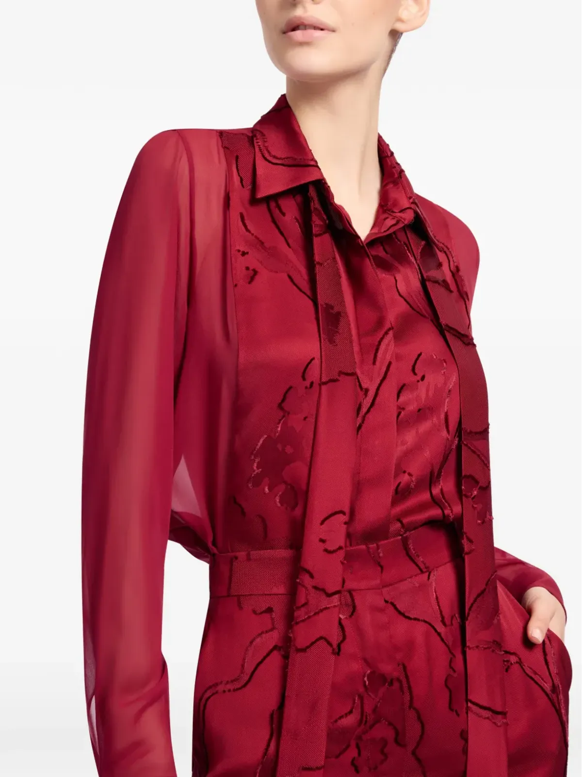 Elie Saab 長袖ジャカードシャツ - 画像4