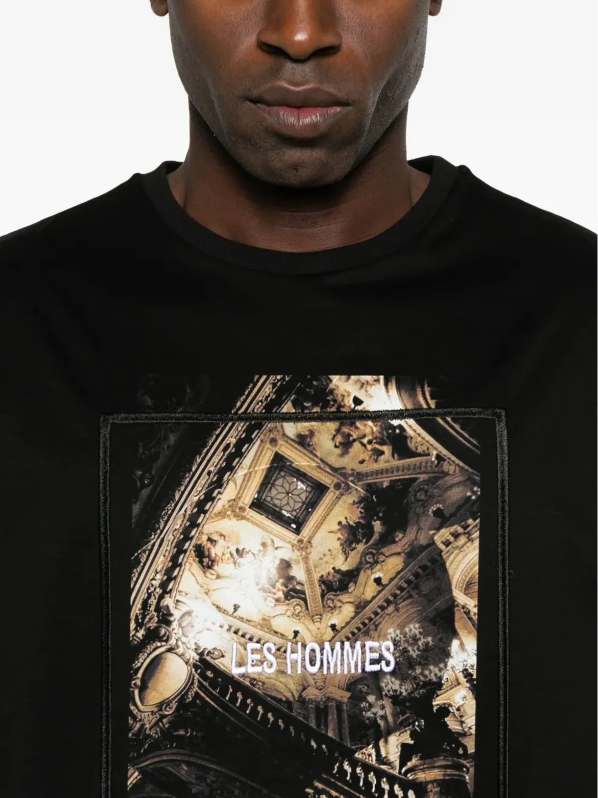 LES HOMMES プリントTシャツ - ブラック - 画像4