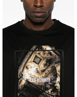 LES HOMMES プリントTシャツ - ブラック - サムネイル4
