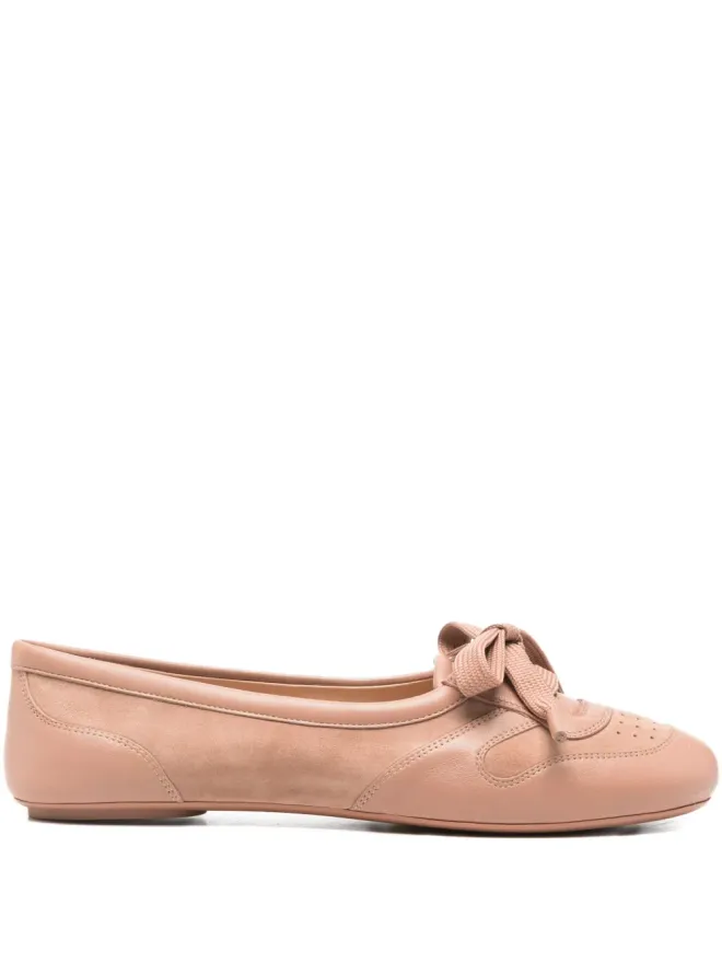 Gianvito Rossi Gianvito Rossi レースアップレザー バレエフラットの商品画像