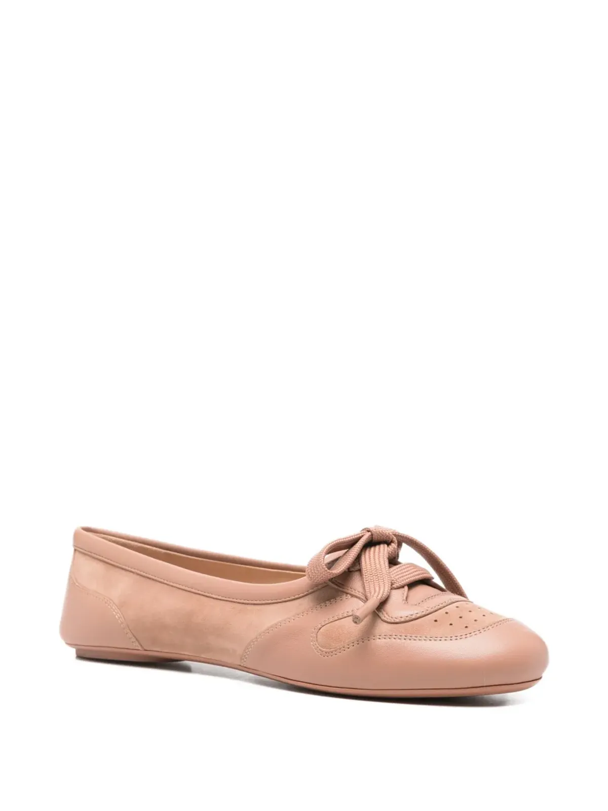 Gianvito Rossi レースアップレザー バレエフラット - 画像2